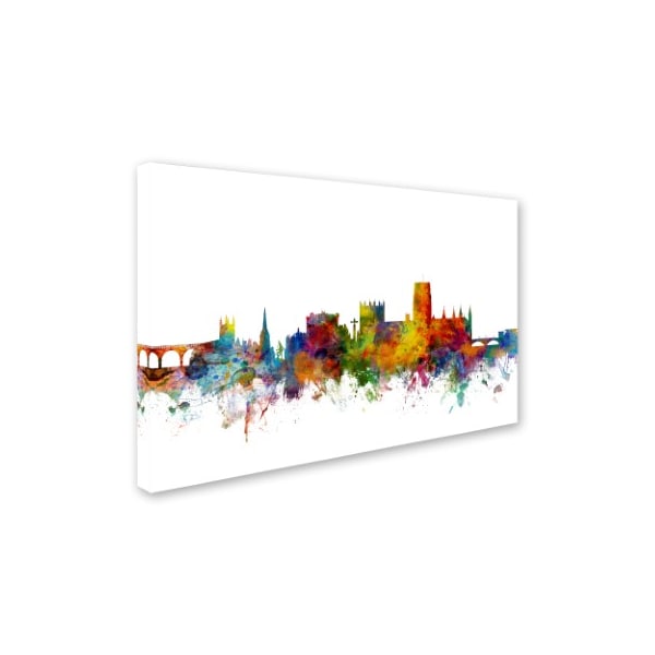 Michael Tompsett 'Durham England Skyline White' Canvas Art,30x47